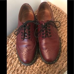 Cherry Red Vegan Dr. Martens Oxfords